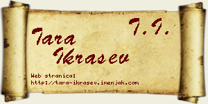 Tara Ikrašev vizit kartica